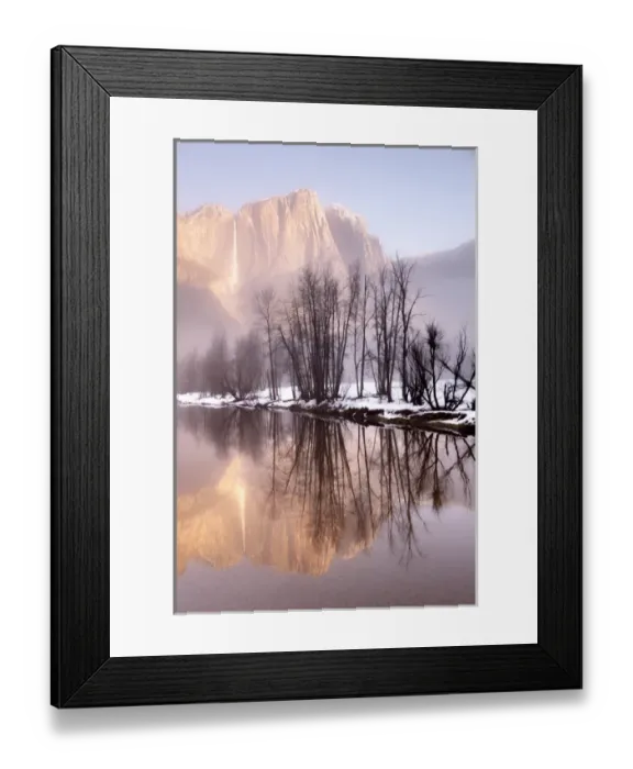 Framed Print : Early morning misty colors in the valley. Yosemite, California, US