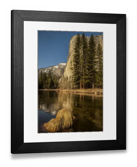 Framed Print : El Capitan reflection in Merced River. Yosemite, California, US