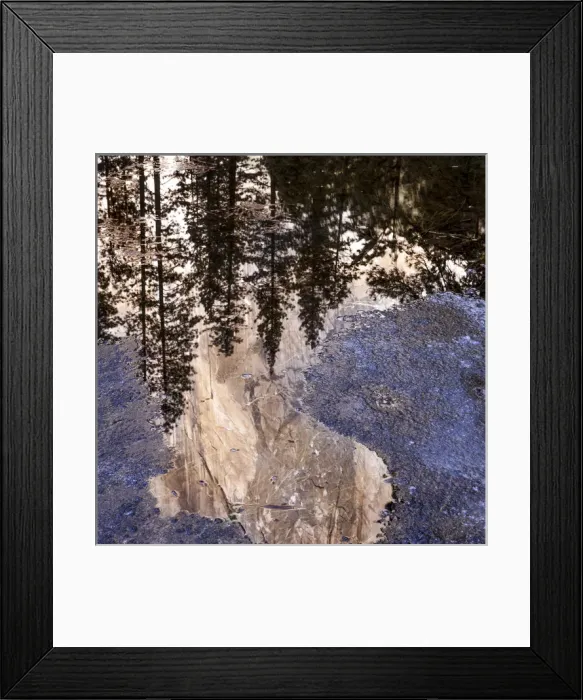 Framed Print : El Capitan rock face reflection in Icy water. Yosemite, California, US Framed Print : El Capitan rock face reflection in Icy water. Yosemite, California, US