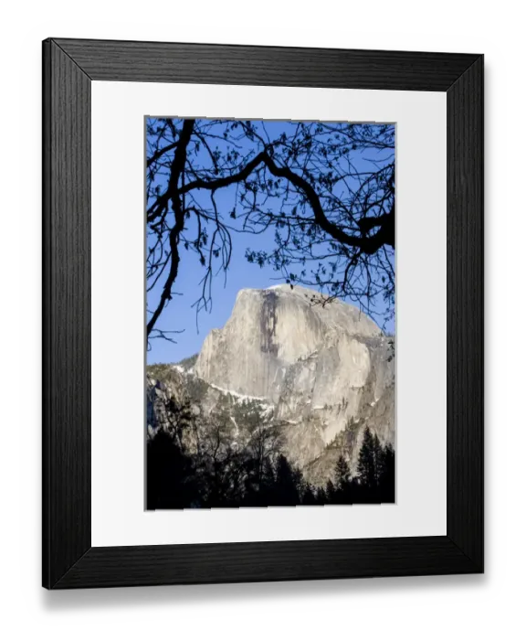 Framed Print : Framed Half Dome seen from the valley floor. Yosemite, California, US Framed Print : Framed Half Dome seen from the valley floor. Yosemite, California, US