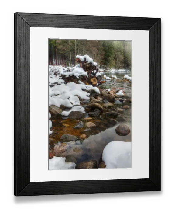 Framed Print : Merced River rocks. Yosemite, California, US