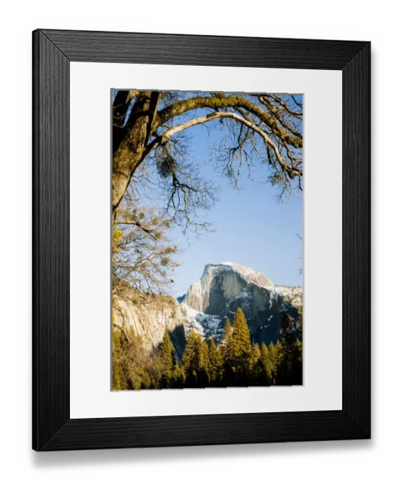 Framed Print : Half Dome from Valley floor. Yosemite, California, US