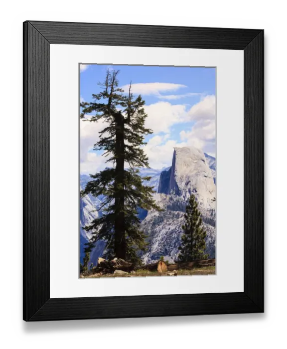 Framed Print : Profile of Half Dome from Glacier Point. Yosemite, California, US