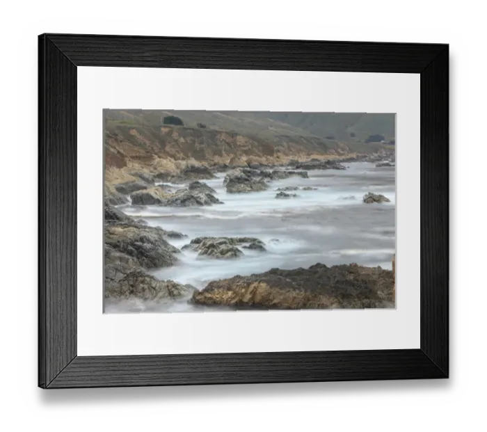 Framed Print : Rolling surf from the Pacific. Garrapata State Park, Big Sur, California, US