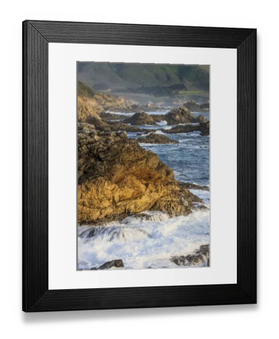 Framed Print : Surf moves on rock. Garrapata State Beach, Big Sur, California Pacific Coast. US Framed Print : Surf moves on rock. Garrapata State Beach, Big Sur, California Pacific Coast. US