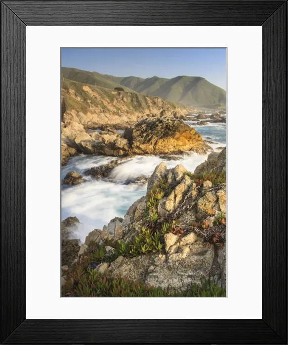 Framed Print : Surf on rocks. Garrapata State Beach, Big Sur, California Pacific Coast. US Framed Print : Surf on rocks. Garrapata State Beach, Big Sur, California Pacific Coast. US