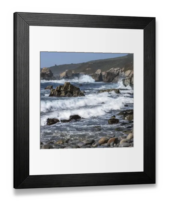 Framed Print : Waves break on rocky coast. Garrapata State Park. View towards North. Entrance #7 Framed Print : Waves break on rocky coast. Garrapata State Park. View towards North. Entrance #7