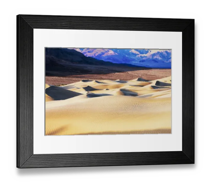 Framed Print : Mesquite Sand Dunes. Grapevine Mountains in the Background. Death Valley. California Framed Print : Mesquite Sand Dunes. Grapevine Mountains in the Background. Death Valley. California