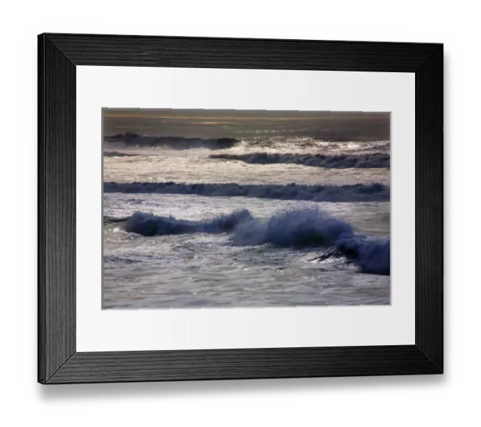Framed Print : Blue Waves Pacific Ocean San Francisco California