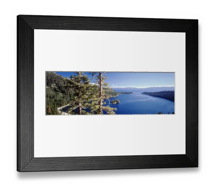 Framed Print : USA, California, View of Lake Tahoe and emerald Bay in morning Framed Print : USA, California, View of Lake Tahoe and emerald Bay in morning