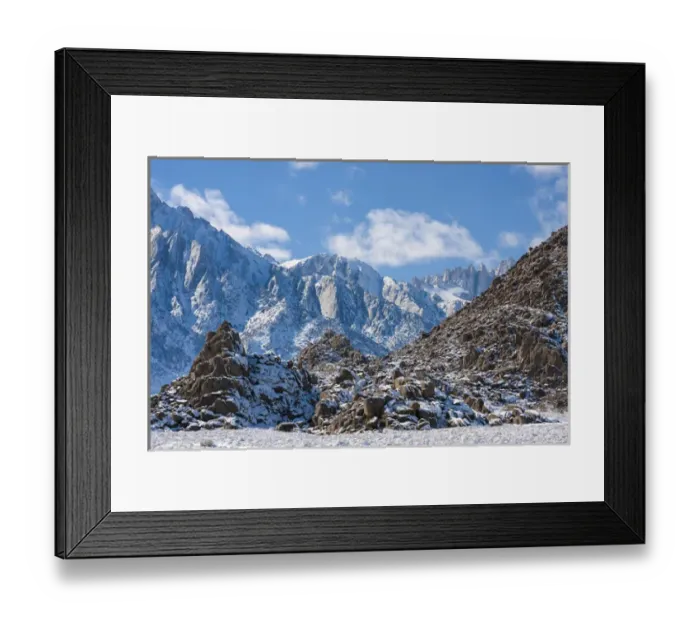 Framed Print : Snow on the Sierra Nevada Range, California Framed Print : Snow on the Sierra Nevada Range, California