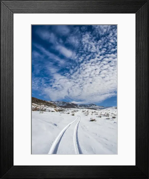 Framed Print : Johnson Valley with snow, California Framed Print : Johnson Valley with snow, California