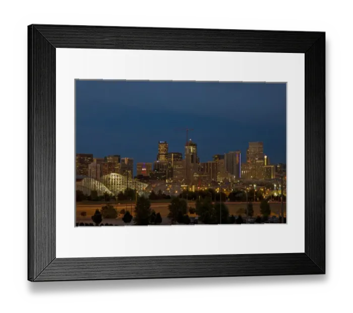 Framed Print : USA, Colorado, Denver. Skyline at dusk. Credit as: Don Grall  /  Jaynes Gallery  /  DanitaDelimont