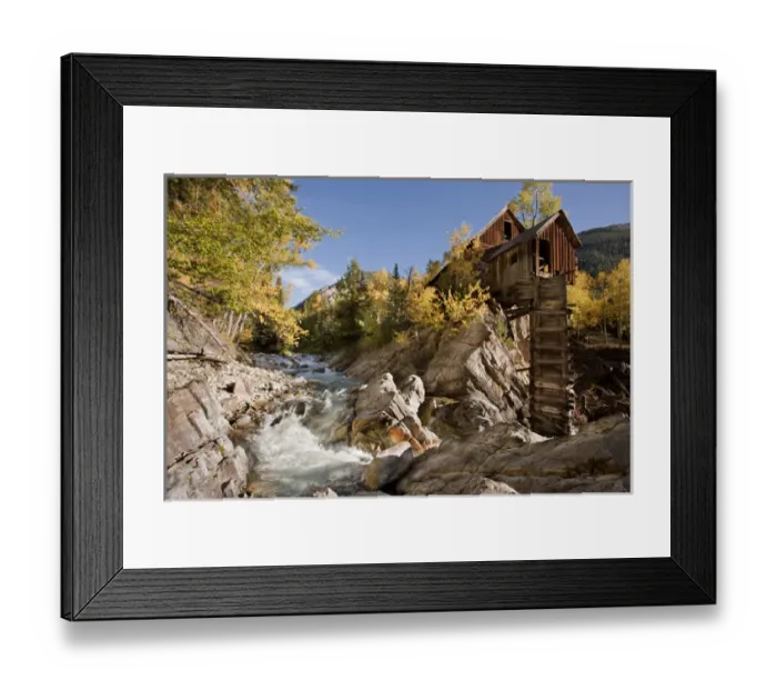 Framed Print : USA, Colorado, Gunnison National Forest. The landmark Crystal Mill next to the Crystal River Framed Print : USA, Colorado, Gunnison National Forest. The landmark Crystal Mill next to the Crystal River