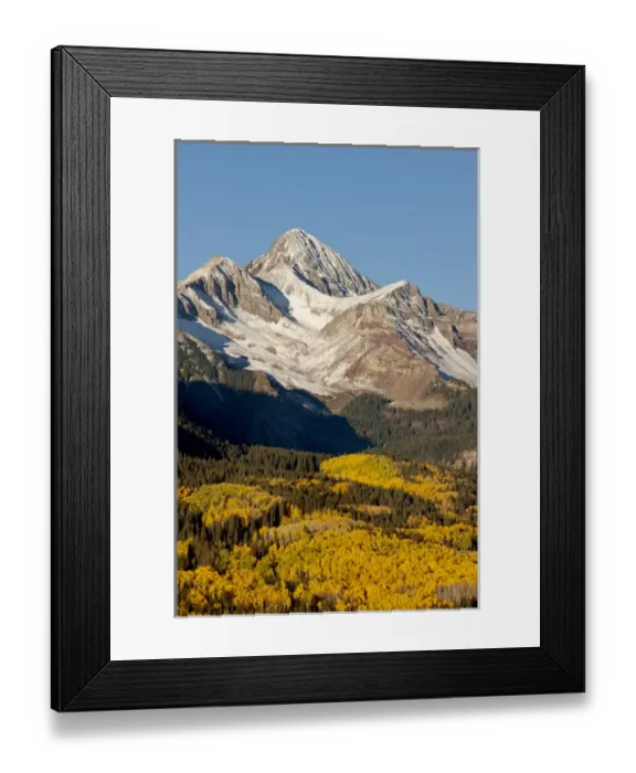 Framed Print : USA, Colorado, San Juan Mountains. Landscape of Wilson Peak on an autumn morning