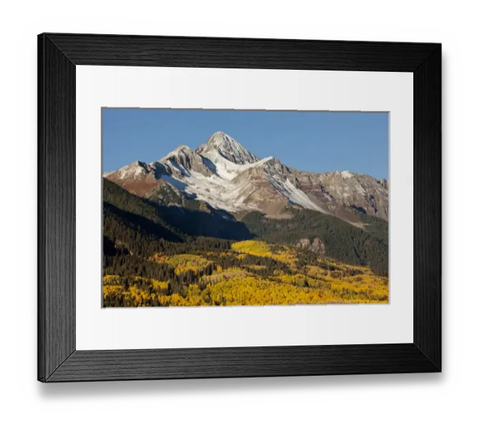 Framed Print : USA, Colorado, San Juan Mountains. Landscape of Wilson Peak on an autumn morning Framed Print : USA, Colorado, San Juan Mountains. Landscape of Wilson Peak on an autumn morning