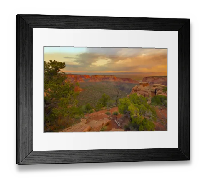Framed Print : USA, Colorado, Fruita. Sunrise over Colorado National Monument