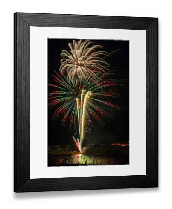 Framed Print : USA, Colorado, Frisco, Dillon Reservoir. Fireworks display on July 4th. Credit as Framed Print : USA, Colorado, Frisco, Dillon Reservoir. Fireworks display on July 4th. Credit as