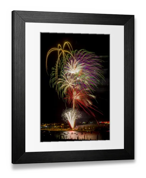 Framed Print : USA, Colorado, Frisco, Dillon Reservoir. Fireworks display on July 4th. Credit as Framed Print : USA, Colorado, Frisco, Dillon Reservoir. Fireworks display on July 4th. Credit as