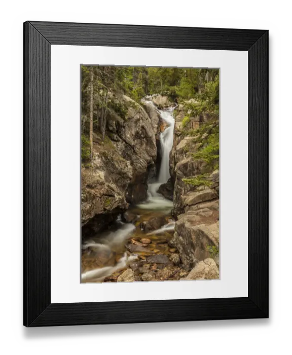 Framed Print : USA, Colorado, Rocky Mountain National Park. Chasm Falls on Fall River. Credit as