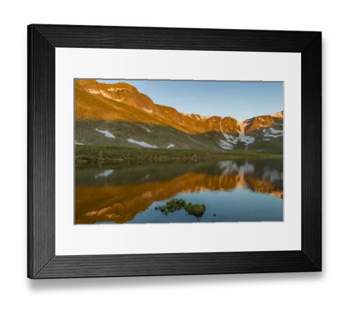 Framed Print : USA, Colorado, Mt. Evans. Summit Lake reflection at sunrise Framed Print : USA, Colorado, Mt. Evans. Summit Lake reflection at sunrise