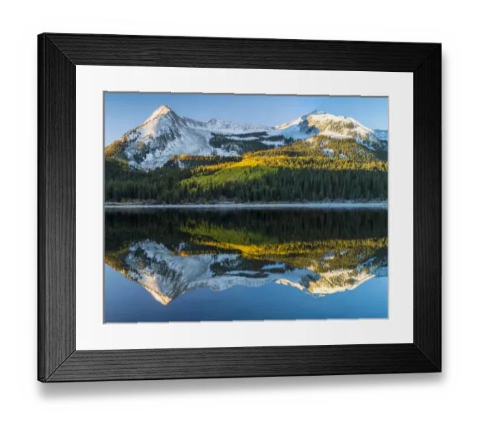 Framed Print : USA, Colorado, East Beckwith Mountain. Composite of reflection in Lost Lake Slough Framed Print : USA, Colorado, East Beckwith Mountain. Composite of reflection in Lost Lake Slough