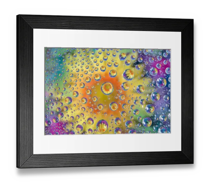Framed Print : USA, Colorado, Lafayette. Water bubbles on glass table top Framed Print : USA, Colorado, Lafayette. Water bubbles on glass table top