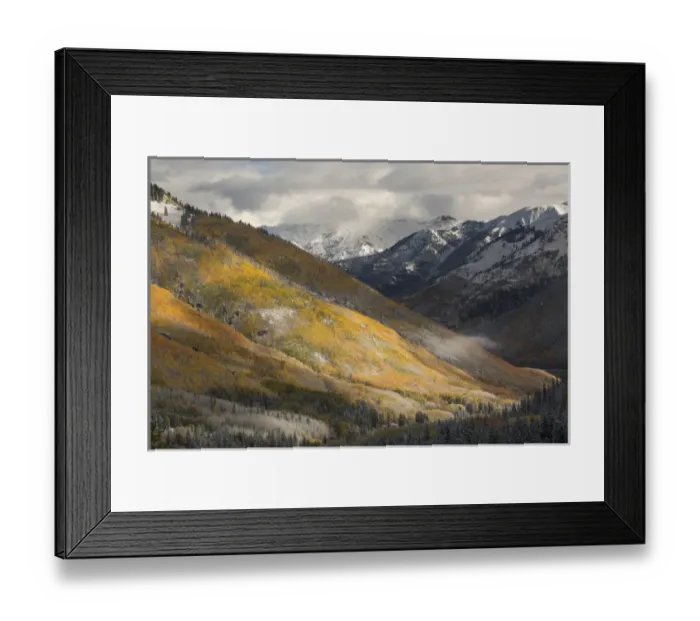 Framed Print : USA, Colorado, San Juan Mountains. Red Mountain Pass after autumn snowfall. Credit as