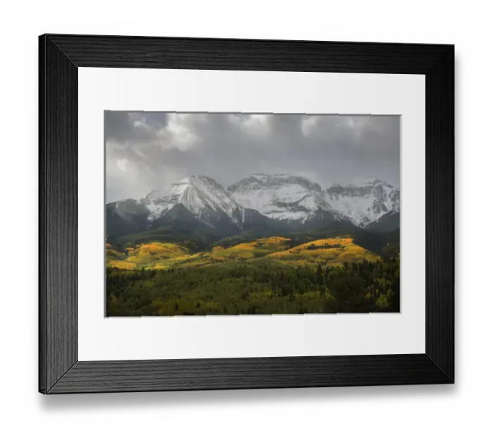 Framed Print : USA, Colorado, Sneffels Range. Morning snow clouds over mountain landscape. Credit as Framed Print : USA, Colorado, Sneffels Range. Morning snow clouds over mountain landscape. Credit as