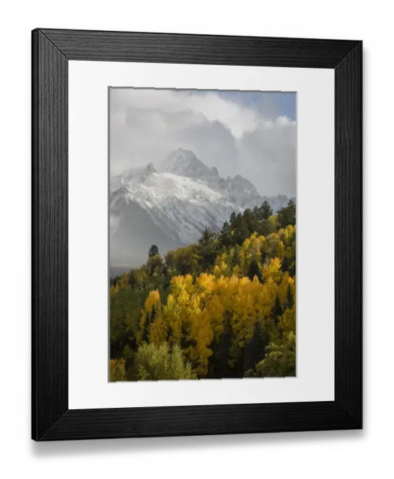 Framed Print : USA, Colorado, Sneffels Range. Snow clouds over Mt Sneffels at sunset. Credit as Framed Print : USA, Colorado, Sneffels Range. Snow clouds over Mt Sneffels at sunset. Credit as