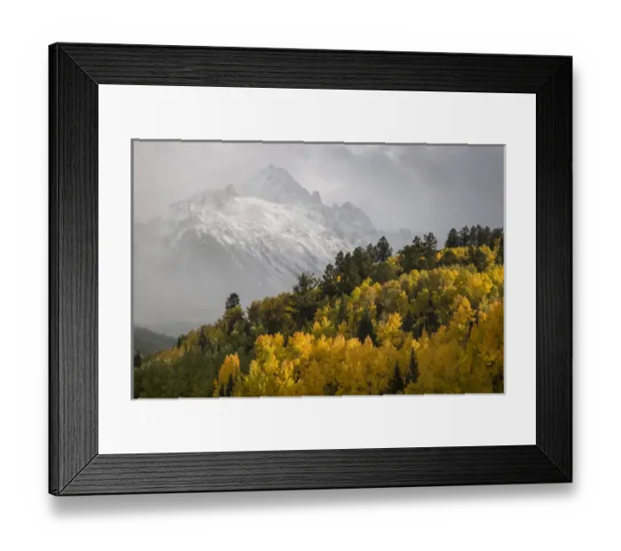 Framed Print : USA, Colorado, Sneffels Range. Snow clouds over Mt Sneffels at sunset. Credit as Framed Print : USA, Colorado, Sneffels Range. Snow clouds over Mt Sneffels at sunset. Credit as