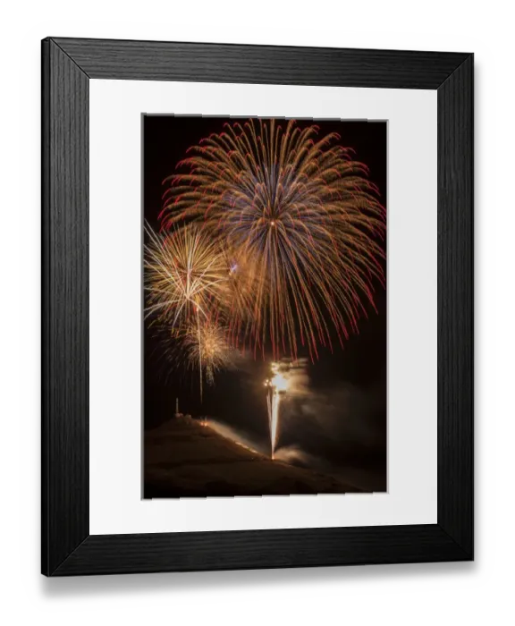 Framed Print : USA, Colorado, Salida. July 4th fireworks display