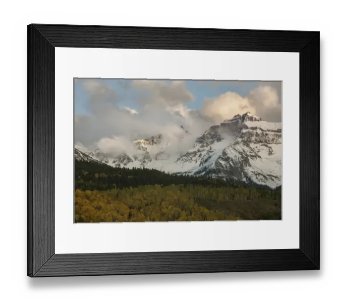 Framed Print : USA, Colorado, Sneffels Range. Clouds over mountain landscape Framed Print : USA, Colorado, Sneffels Range. Clouds over mountain landscape