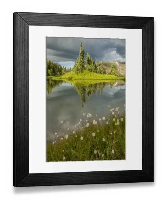 Framed Print : USA, Colorado, Gunnison National Forest. Paradise Divide and pond reflection. Credit as Framed Print : USA, Colorado, Gunnison National Forest. Paradise Divide and pond reflection. Credit as