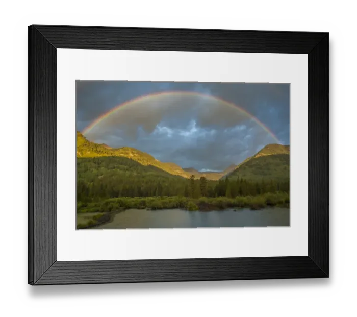 Framed Print : USA, Colorado, Gunnison National Forest. Rainbow over Slate River Valley. Credit as Framed Print : USA, Colorado, Gunnison National Forest. Rainbow over Slate River Valley. Credit as