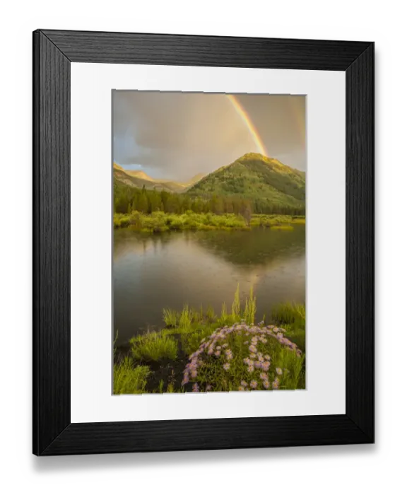 Framed Print : USA, Colorado, Gunnison National Forest. Rainbows over Slate River Valley. Credit as Framed Print : USA, Colorado, Gunnison National Forest. Rainbows over Slate River Valley. Credit as