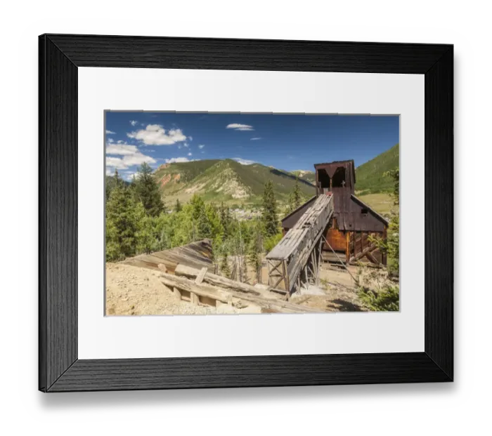 Framed Print : USA, Colorado, San Juan Mountains. Abandoned mine building above Silverton. Credit as Framed Print : USA, Colorado, San Juan Mountains. Abandoned mine building above Silverton. Credit as