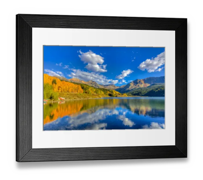 Framed Print : USA, Colorado, Telluride, Trout Lake. Fall sunset on lake Framed Print : USA, Colorado, Telluride, Trout Lake. Fall sunset on lake
