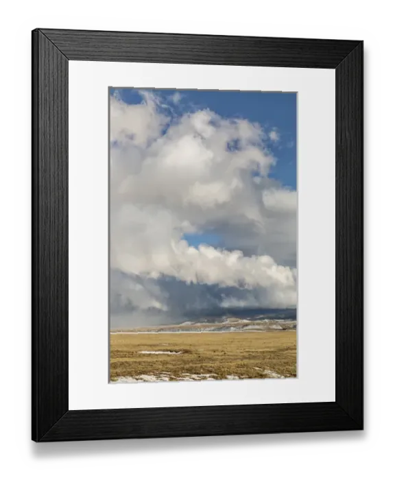 Framed Print : USA, Colorado, South Park. Winter storm clouds above Wilkerson Pass