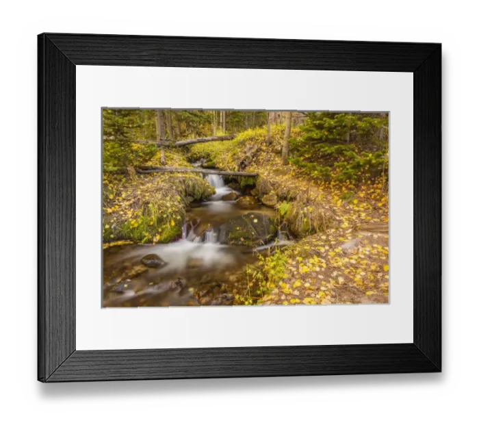 Framed Print : USA, Colorado, Rocky Mountain National Park. Waterfall in forest scenic. Credit as Framed Print : USA, Colorado, Rocky Mountain National Park. Waterfall in forest scenic. Credit as