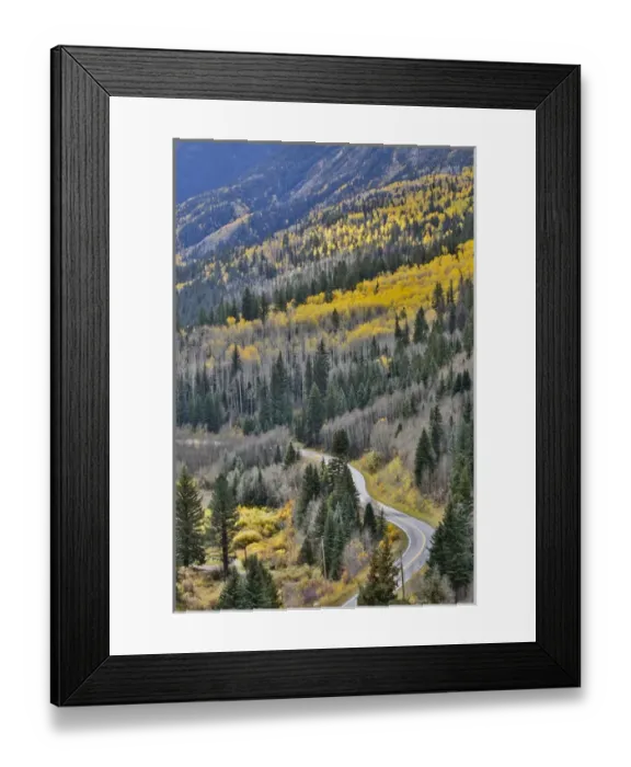 Framed Print : Road along Crystal River taken from just below McClure Pass, Colorado Framed Print : Road along Crystal River taken from just below McClure Pass, Colorado