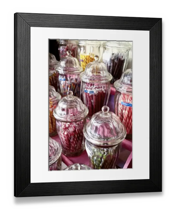 Framed Print : Ouray, Colorado, United States. Vintage candy in old fashioned candy shop