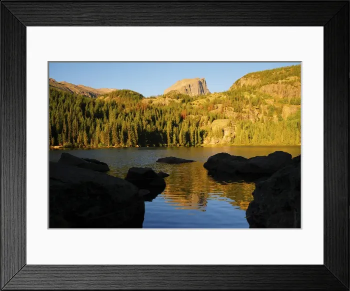 Framed Print : Sunrise at Bear Lake, Rocky Mountain National Park, Colorado, USA