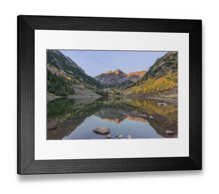 Framed Print : US, CO, White River NF, Maroon Bells with Autumn Color at First Light Framed Print : US, CO, White River NF, Maroon Bells with Autumn Color at First Light