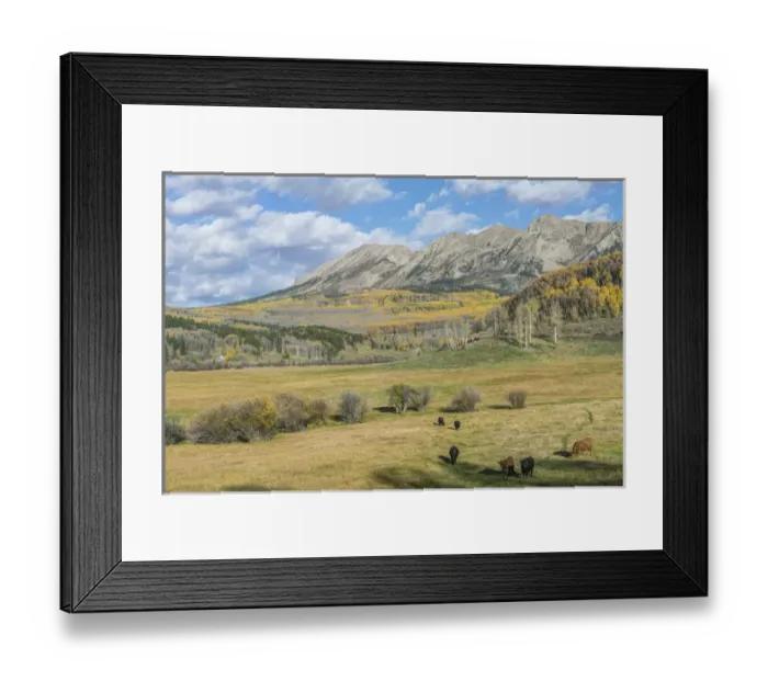 Framed Print : US, Colorado, near Gunnison, Rocky Mountain Autumn Ranch