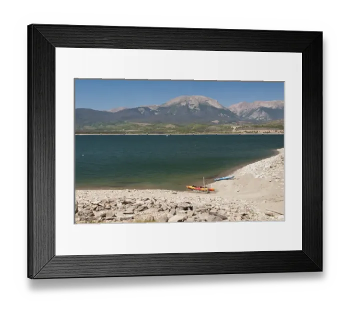 Framed Print : USA, CO, Dillon Reservoir. Largest source of Denver water supply significantly affected by drought