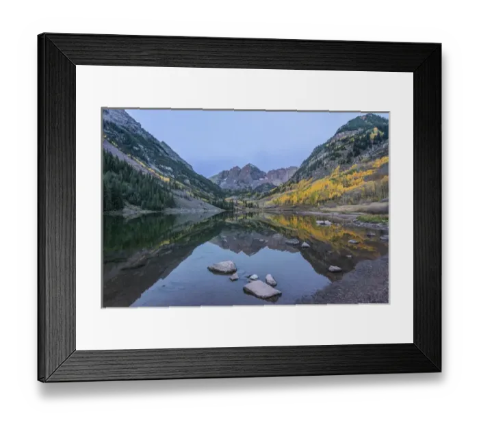 Framed Print : US, CO, White River NF, Maroon Bells with Autumn Color at Dawn Framed Print : US, CO, White River NF, Maroon Bells with Autumn Color at Dawn