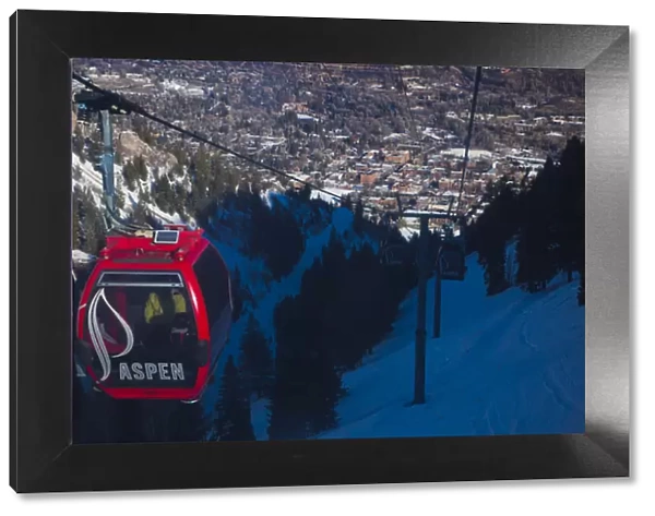 USA, Colorado, Aspen, Aspen Mountain Ski Area, Silver Queen Gondola