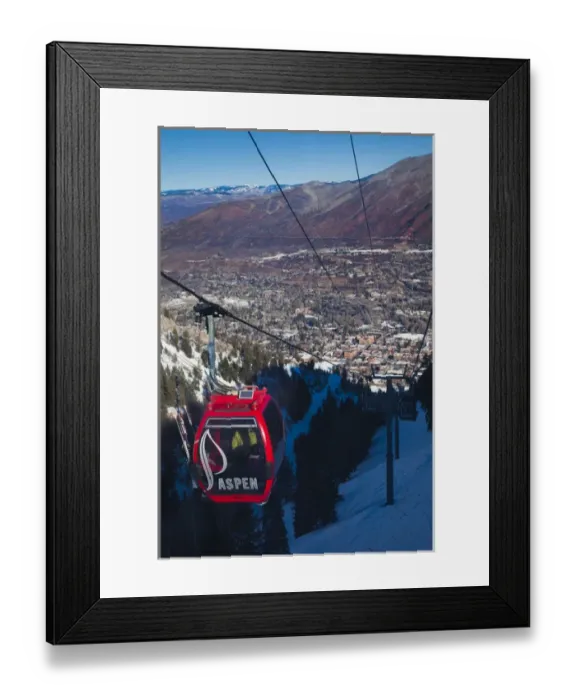 Framed Print : USA, Colorado, Aspen, Aspen Mountain Ski Area, Silver Queen Gondola Framed Print : USA, Colorado, Aspen, Aspen Mountain Ski Area, Silver Queen Gondola