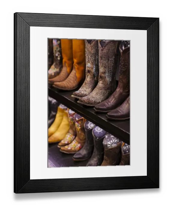 Framed Print : USA, Colorado, Aspen, Cowboy Boots, Kemo Sabe shop Framed Print : USA, Colorado, Aspen, Cowboy Boots, Kemo Sabe shop